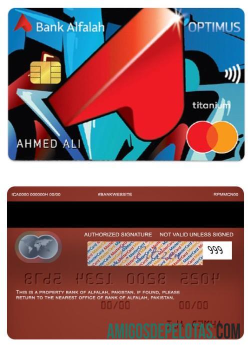 Pakistan Bank Of Alfalah Optimus Credit Mastercard example